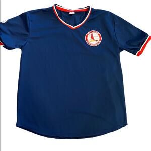 MLB St Louis Cardinals XL Jersey in Navy Blue with red and White trim.